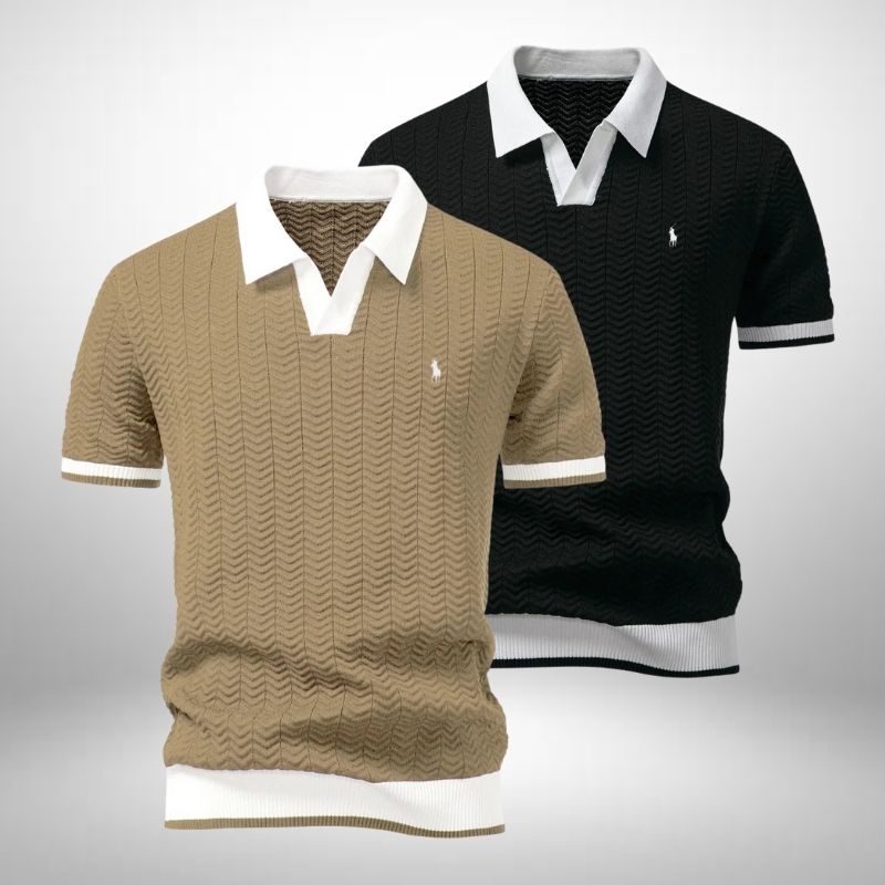 Set 2 Ralph Lauren Poloshirts – Texturiert & Elegant